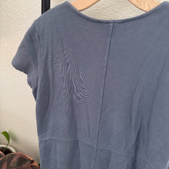 Casual Blue Lounge Dress with Drawstring Size Medium - Picture 4 of 6